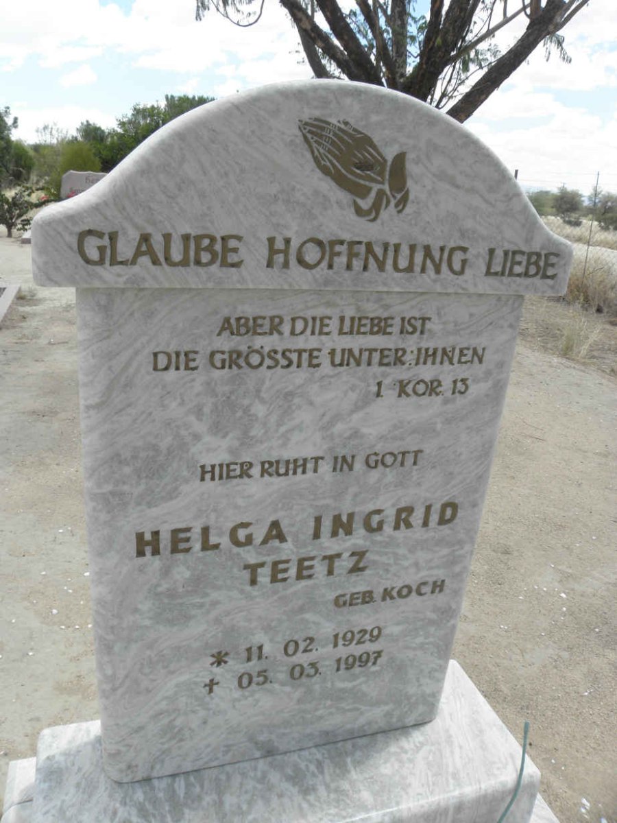 TEETZ Helga Ingrid nee KOCH 1929-1997