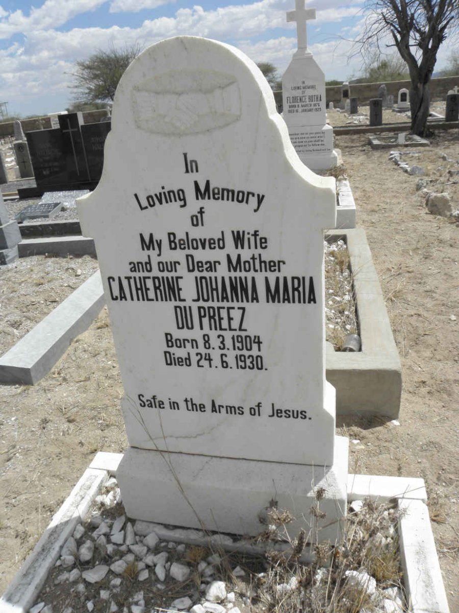 PREEZ Catherine Johanna Maria, du 1904-1930