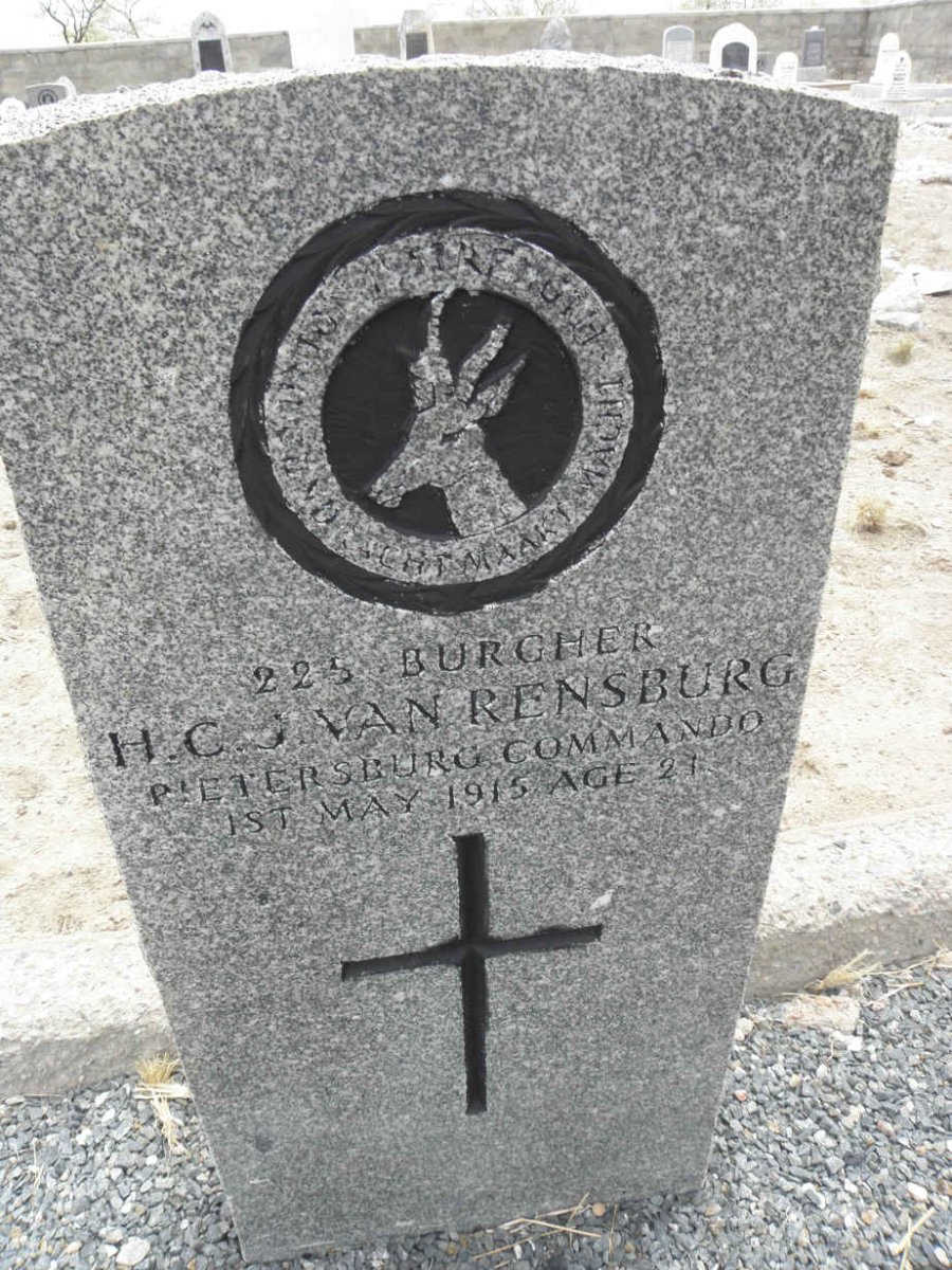 RENSBURG H.C.J., van -1915