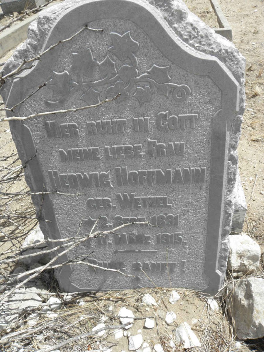 HOFFMANN Hedwig nee WETZEL 1891-1915