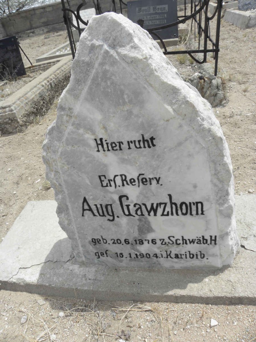 GAWZHORN Aug. 1876-1904