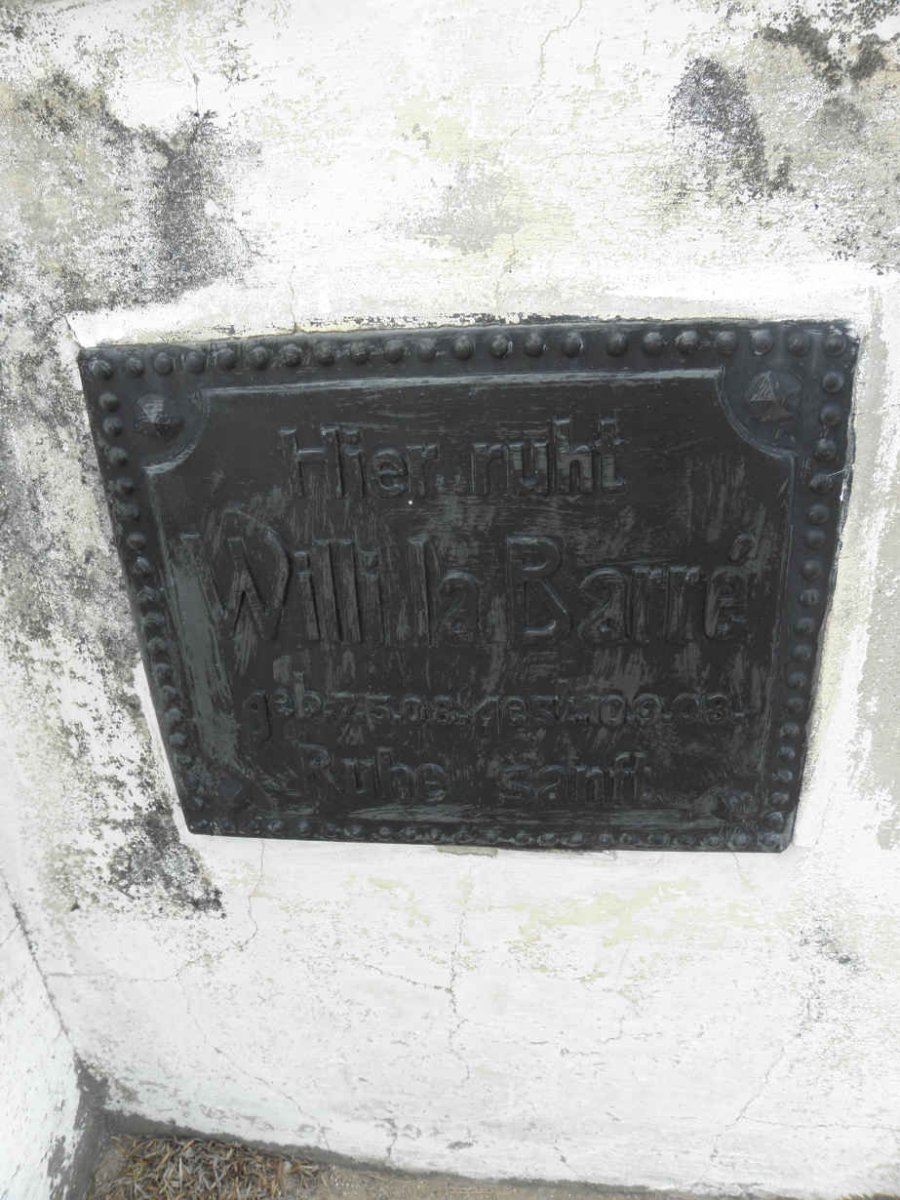 BARRE Willi, la 1908-1908