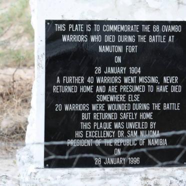Namibia, KUNENE region, Etosha National Park, Namutoni_2, Herero's memorial