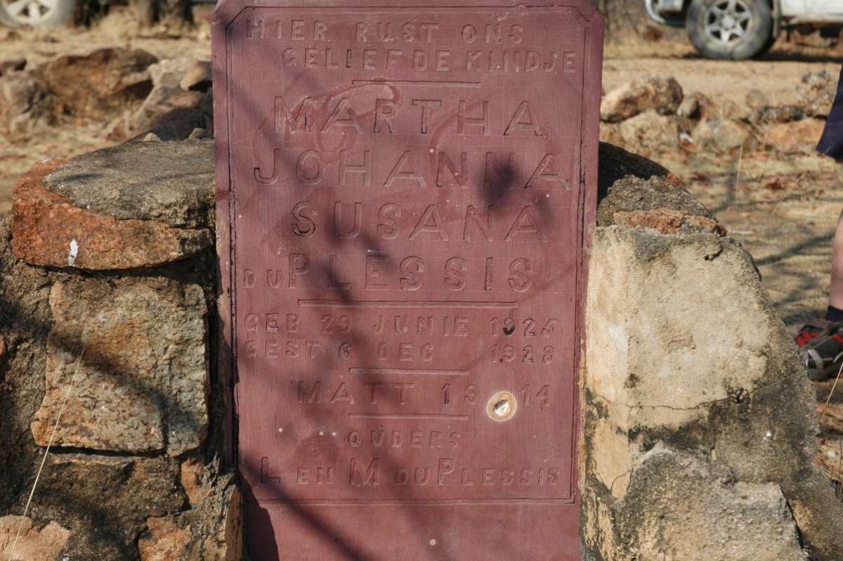 PLESSIS Martha Johanna Susana, du 1924-1928