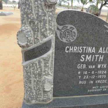 SMITH Christina Alida nee VAN WYK 1924-1975