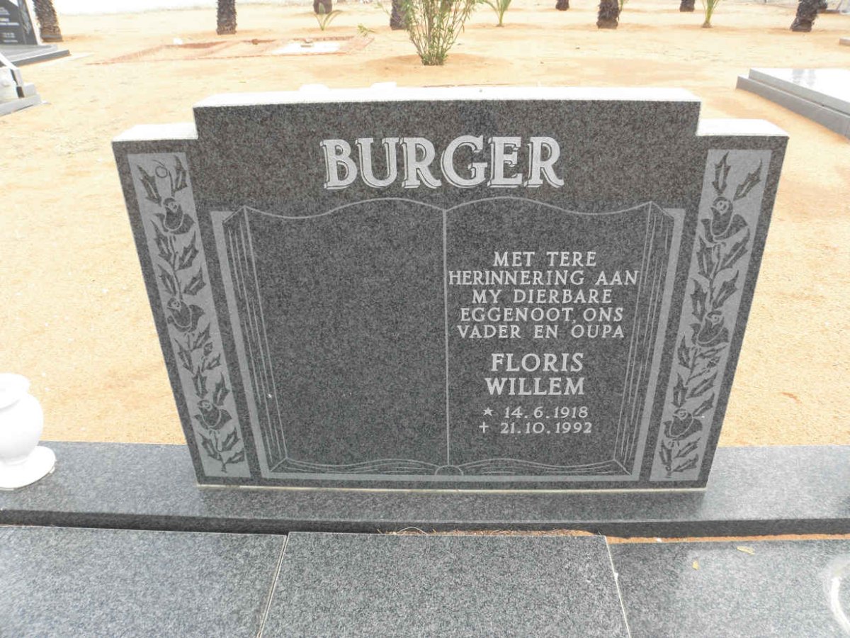 BURGER Floris Willem 1918-1992