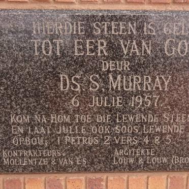 5. Leonardville N.G. Kerk: Gedenksteen