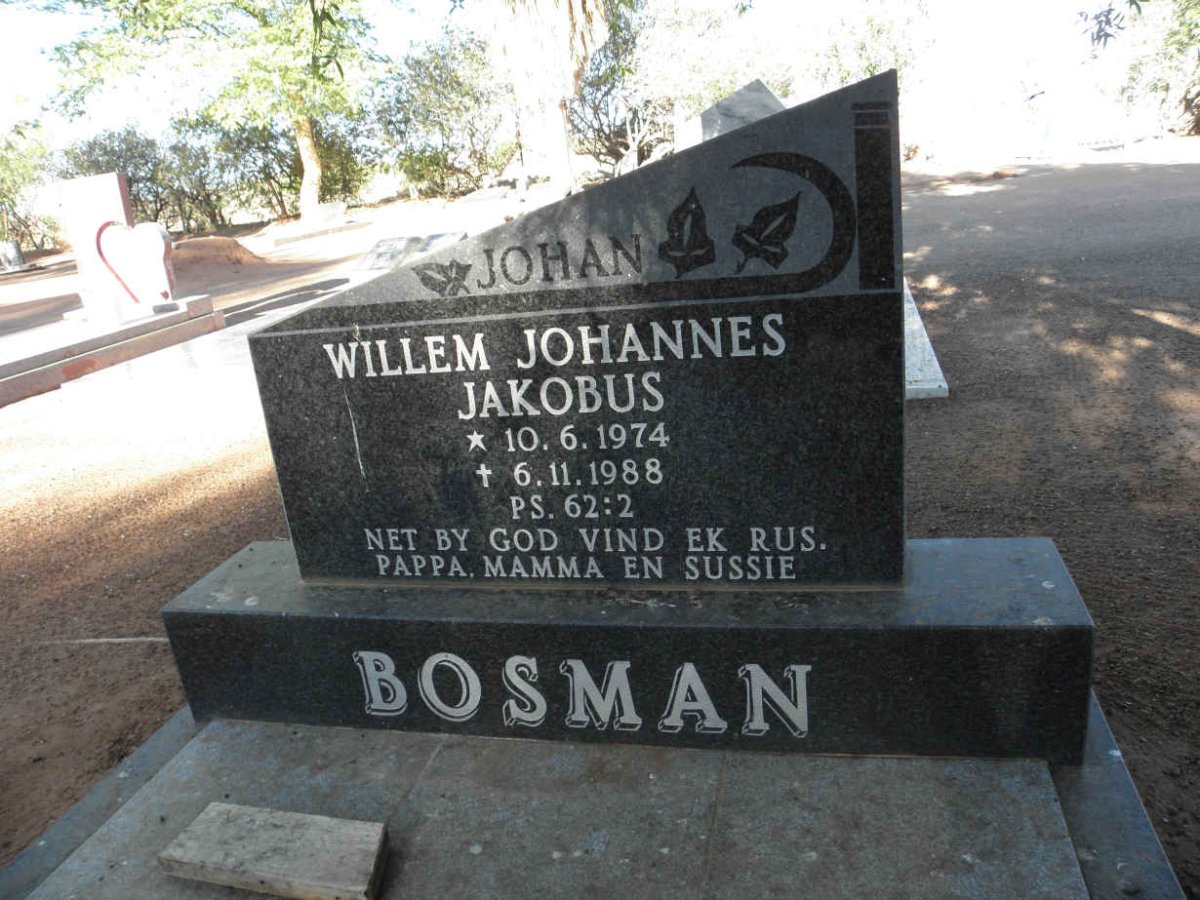 BOSMAN Willem Johannes Jakobus 1974-1988