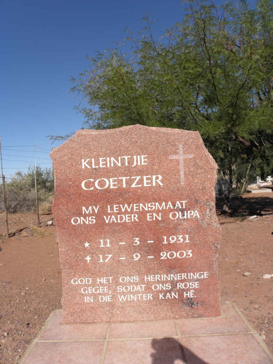 COETZER Kleintjie 1931-2003