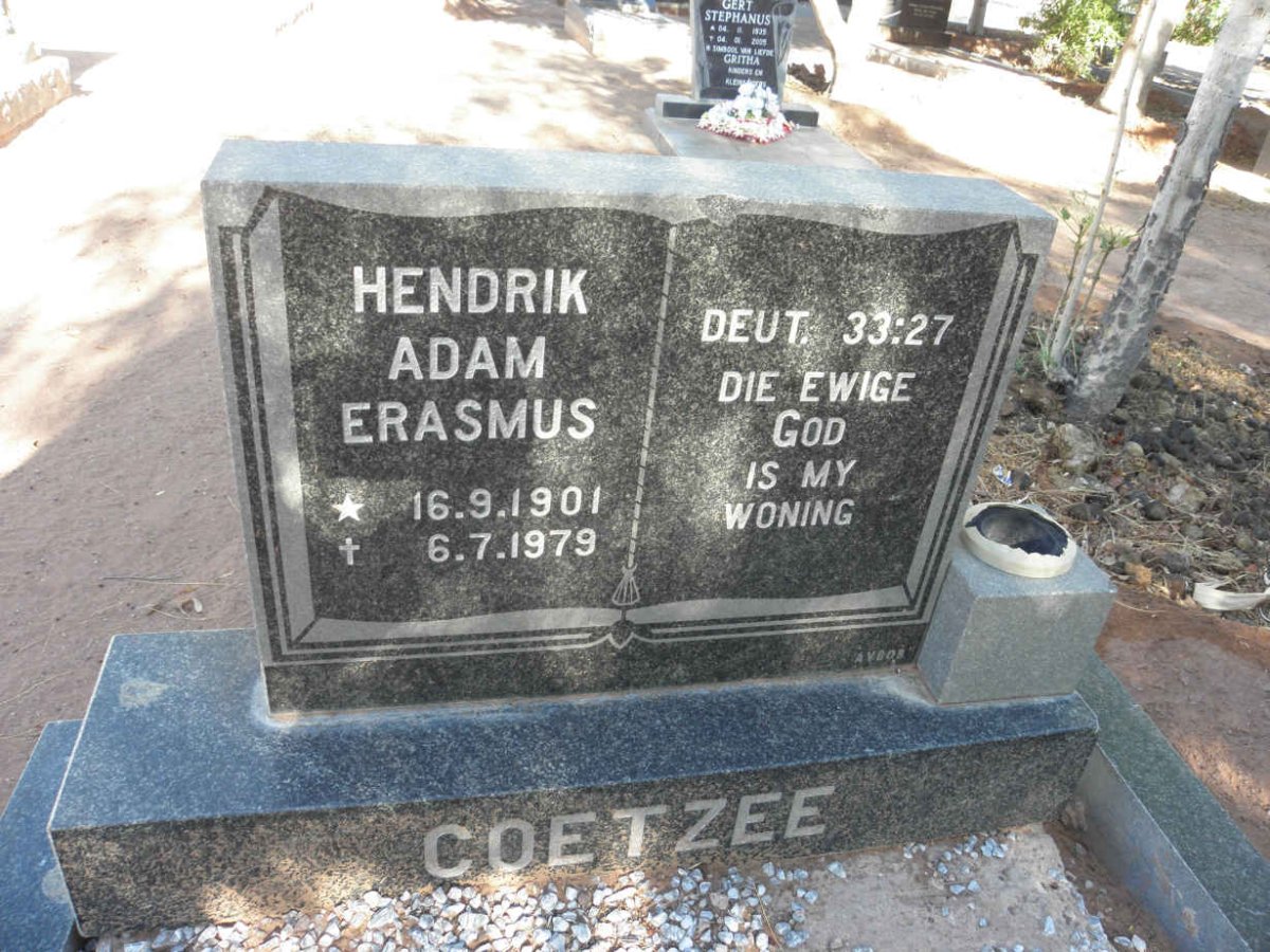 COETZEE Hendrik Adam Erasmus 1901-1979