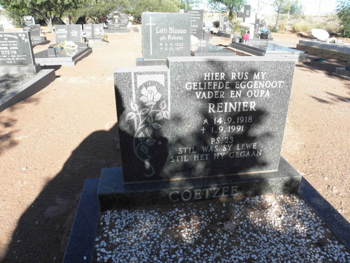 COETZEE Reinier 1918-1991