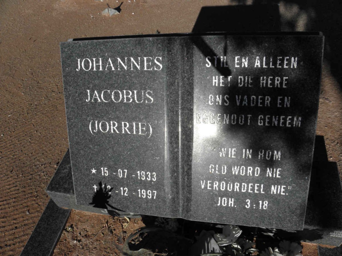 JORDAAN Johannes Jacobus 1933-1997