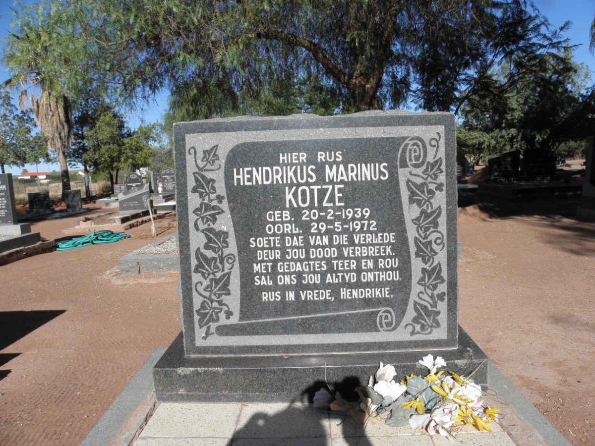 KOTZE Hendrikus Marinus 1939-1972