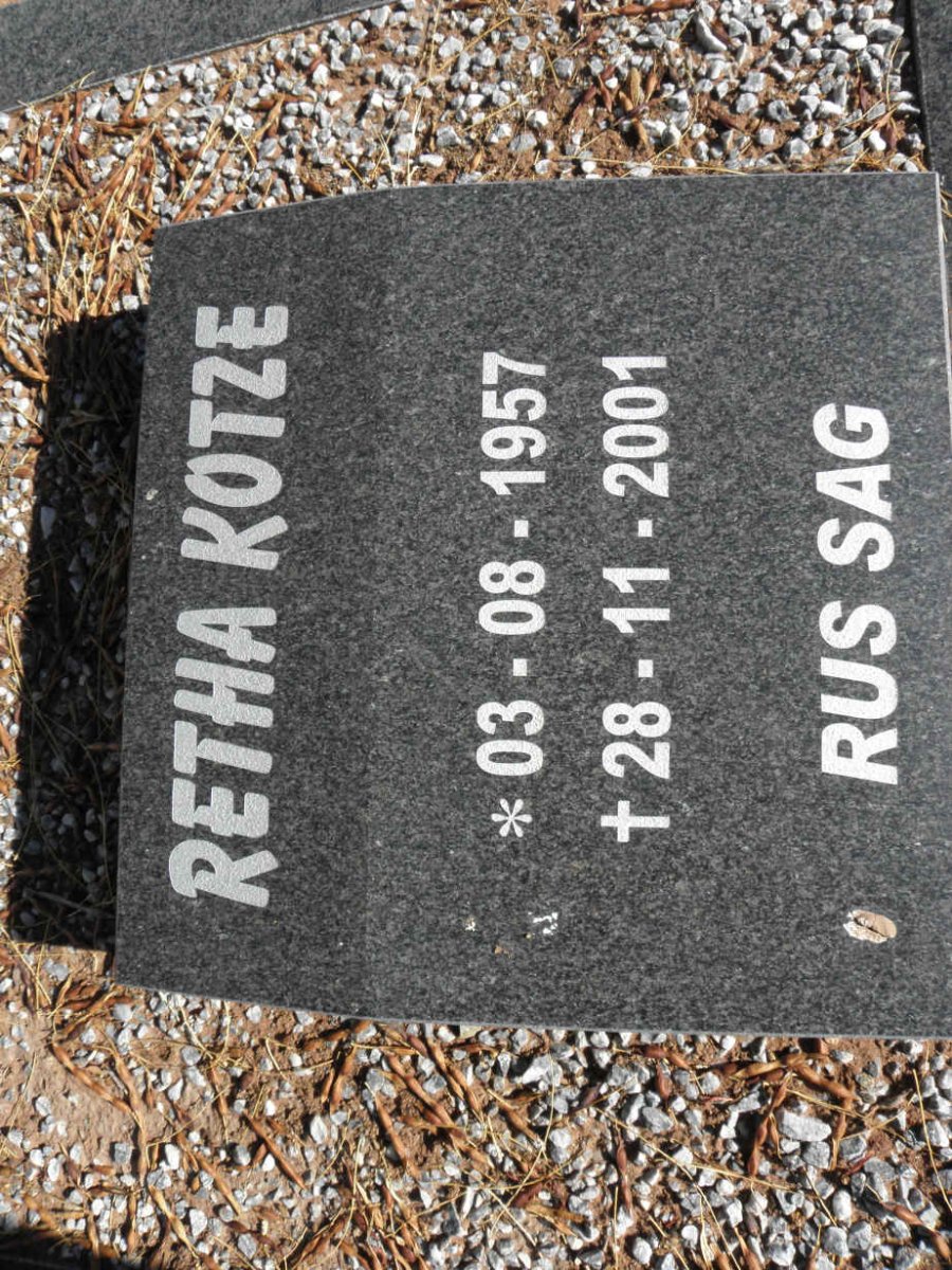 KOTZE Retha 1957-2001