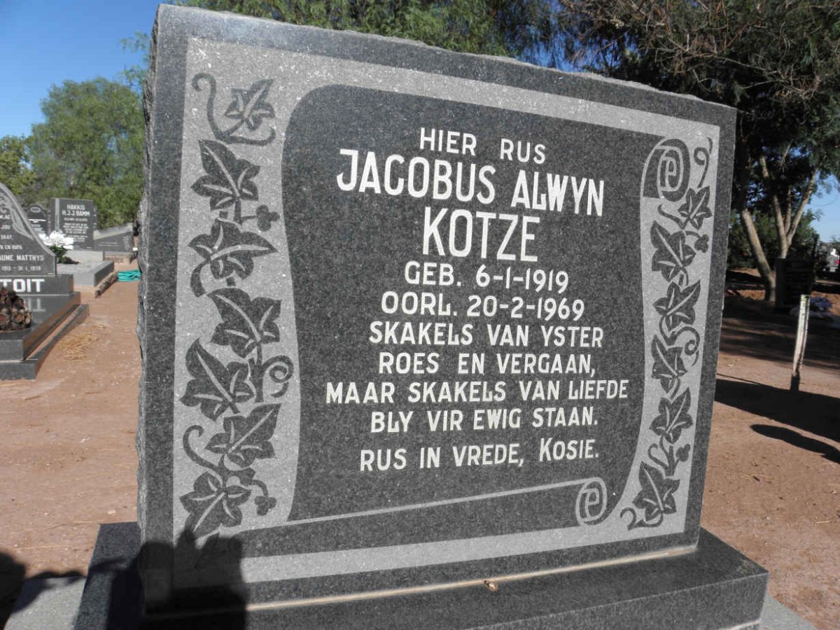 KOTZE Jacobus Alwyn 1919-1969