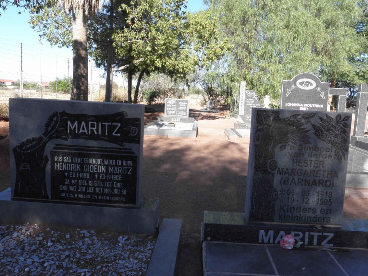MARITZ Hendrik Gideon 1898-1982 &amp; Hester Margaretha BARNARD 1918-1995