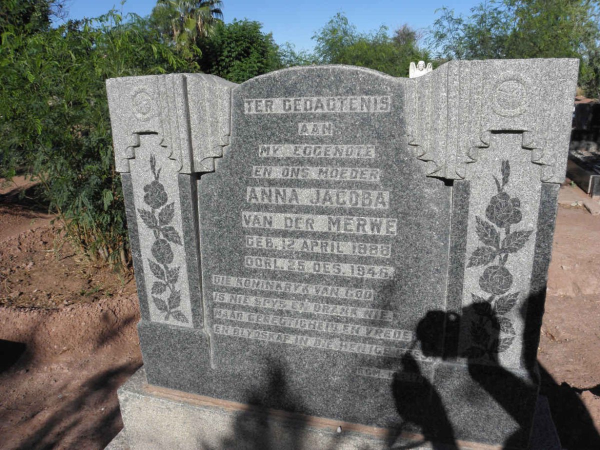 MERWE Anna Jacoba, v.d. 1888-1946