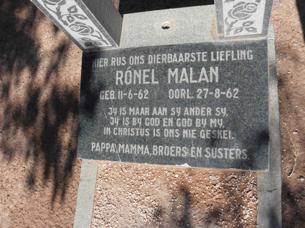 MALAN Ronel 1962-1962