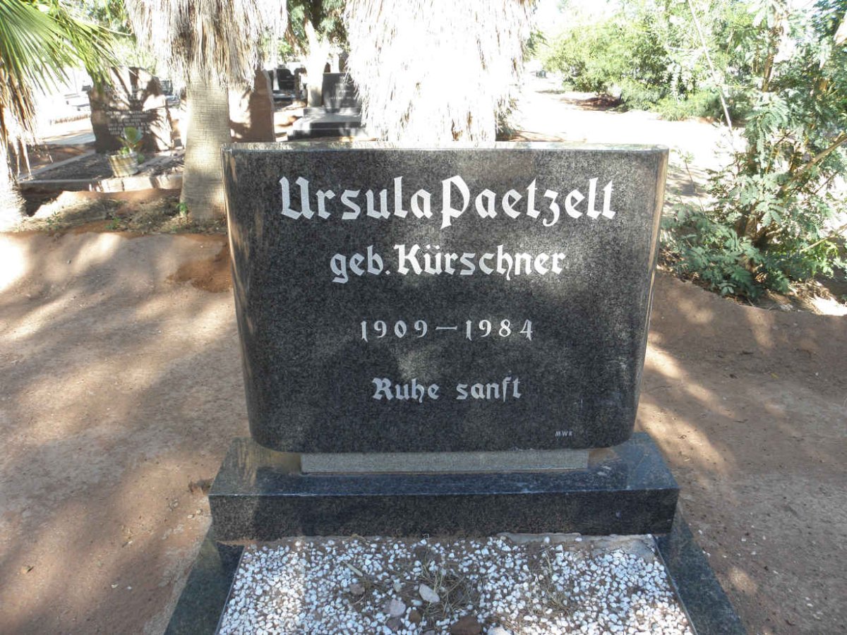 PAETZELT Ursula nee KÜRSCHNER 1909-1984