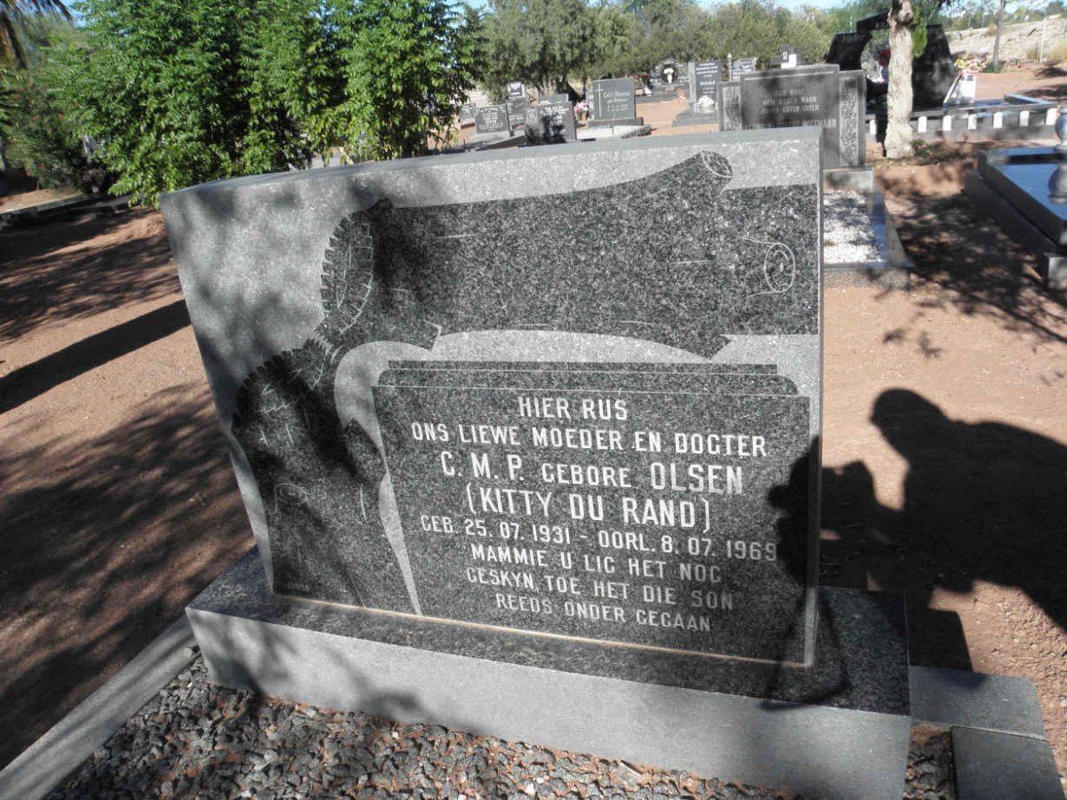 RAND C.M.P., du nee OLSEN 1931-1969