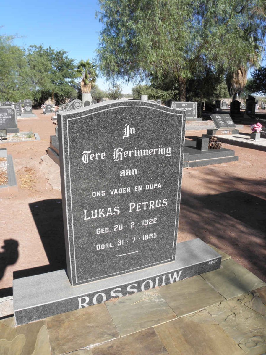 ROSSOUW Lukas Petrus 1922-1995