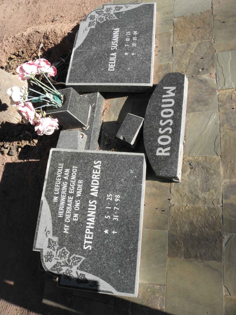 ROSSOUW Stephanus Andreas 1925-1998 &amp; Delila Susanna 1925-2004