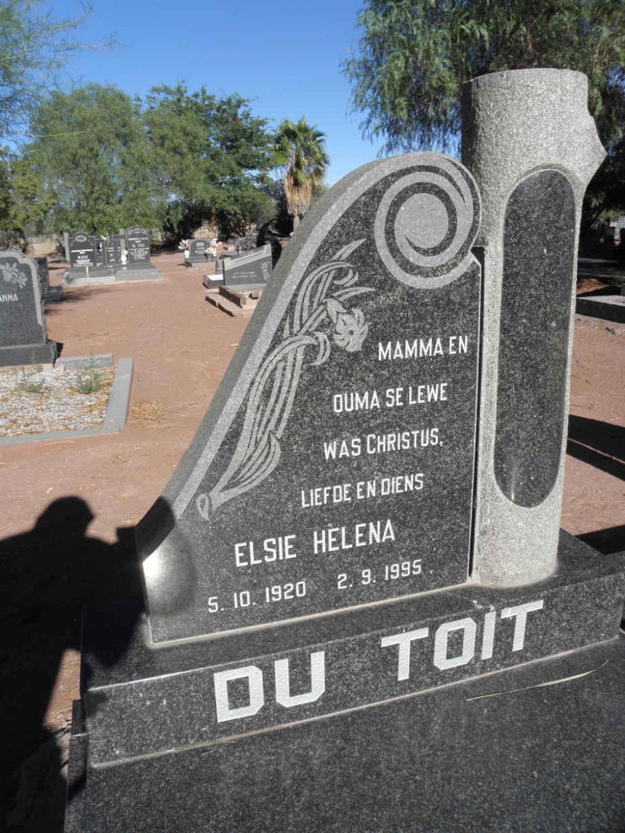 TOIT Elsie Helena, du 1920-1995