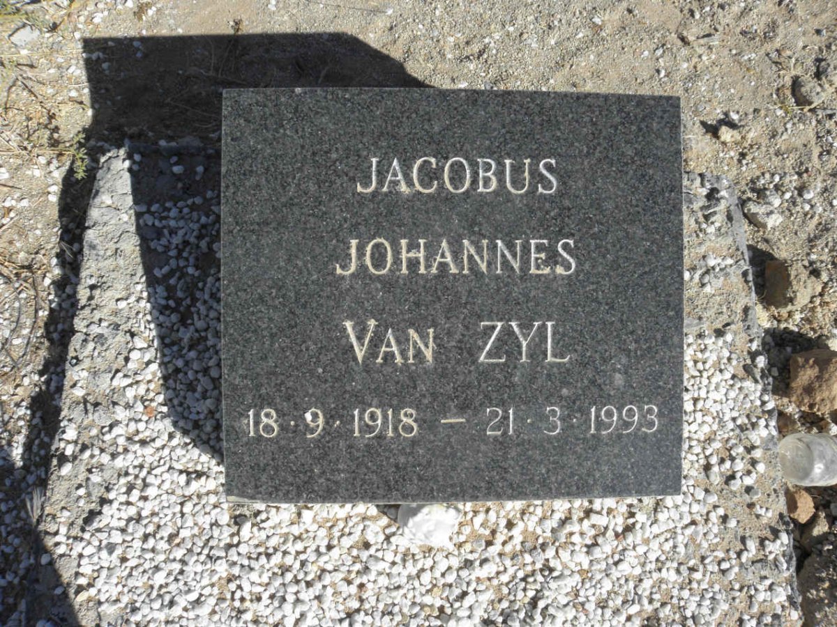ZYL Jacobus Johannes, van 1918-1993