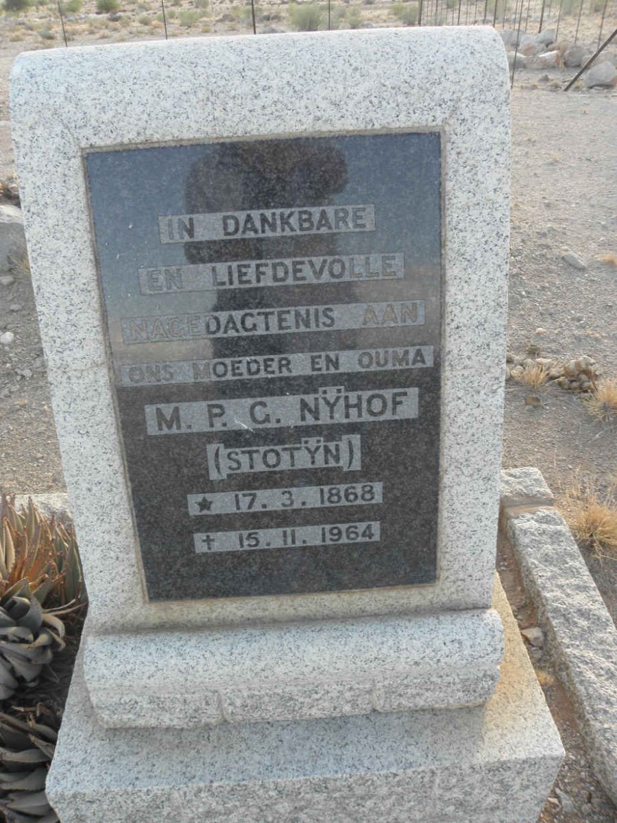NYHOF M.P.G. nee STOTYN 1868-1964