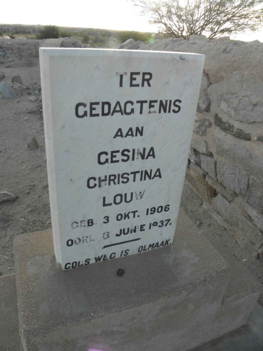 LOUW Gesina Christina 1906-1937