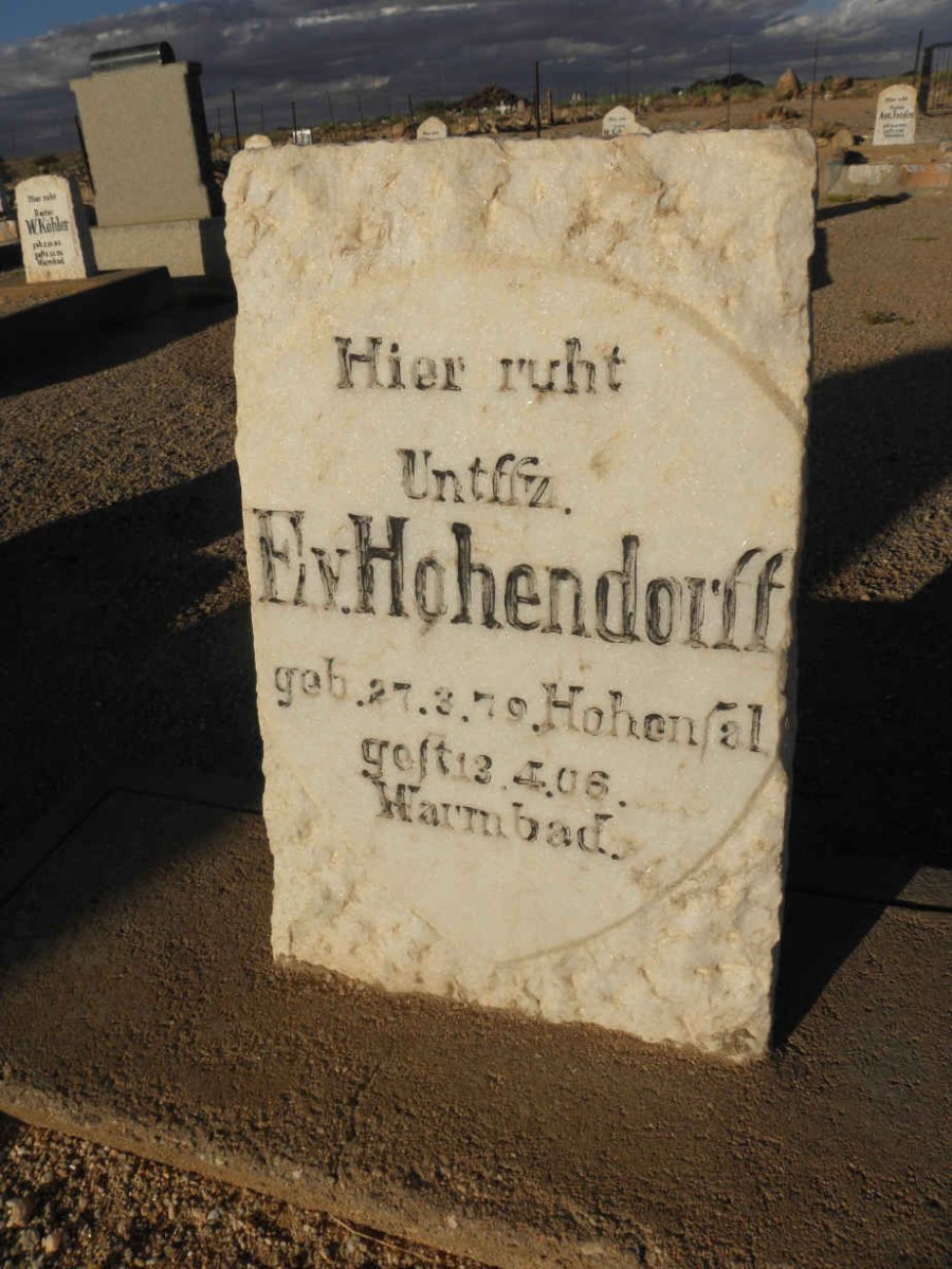 HOHENDORFF E., v. 1879-1906