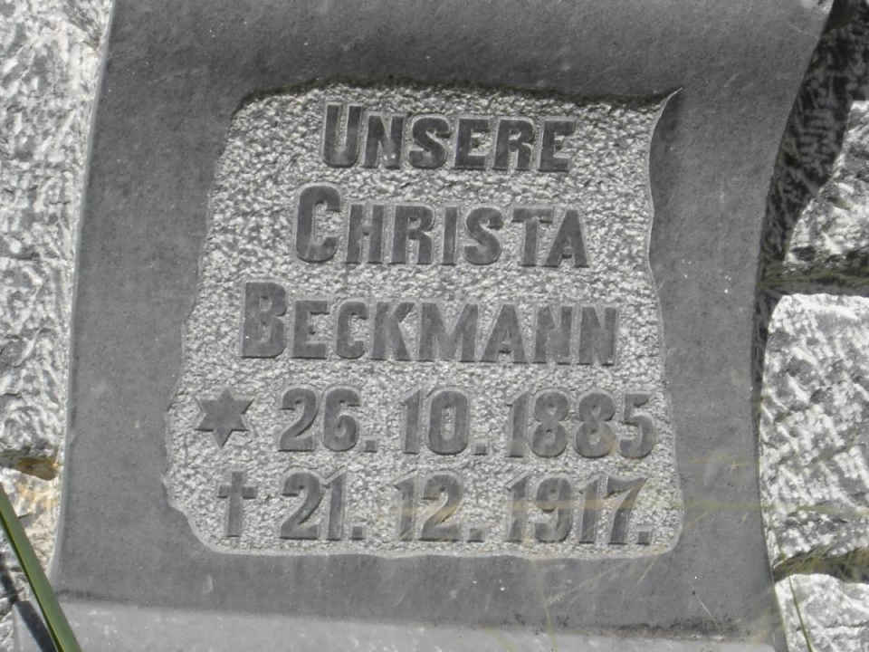 BECKMANN Christa 1885-1917