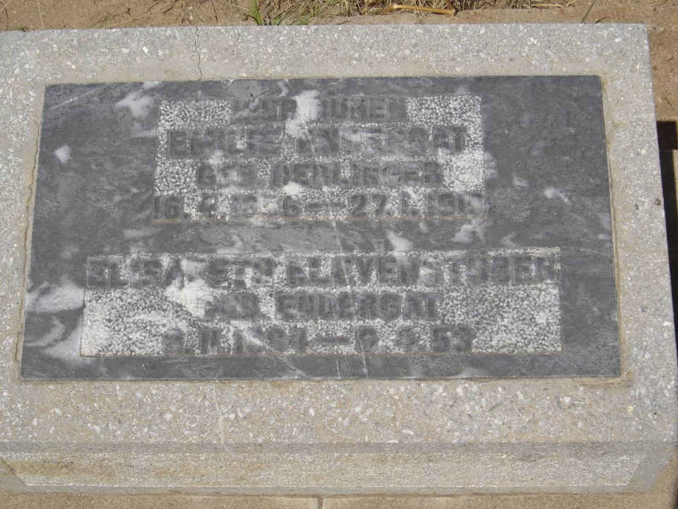 ENDERGAT Emilie nee OERLINGER 1856-191? :: ELEVENSTUBEN Elizabeth nee ENDERGAT 1894-1953