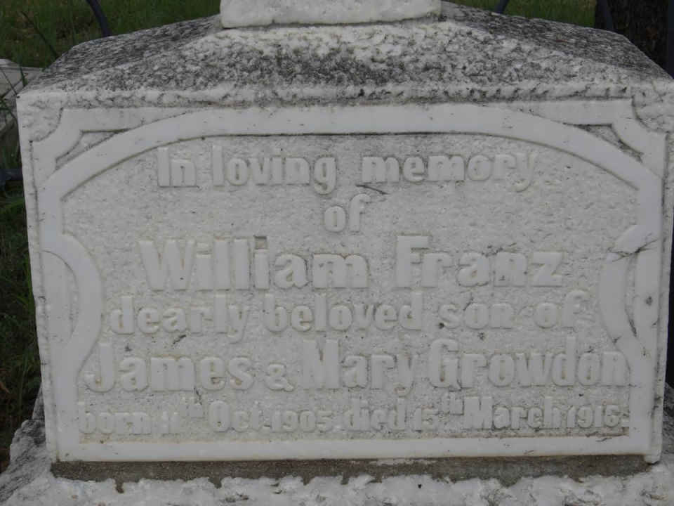 GROWDEN William Franz 1905-1916