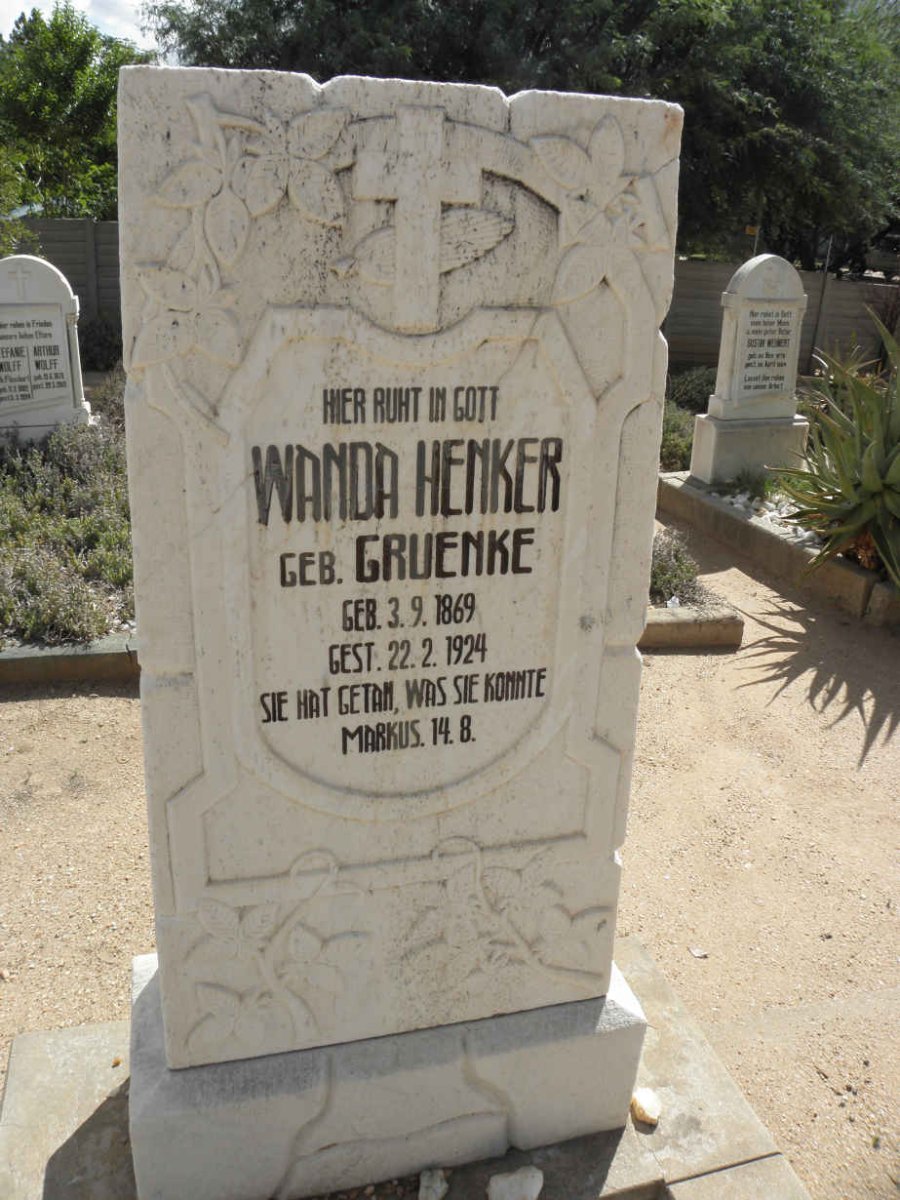HENKER Wanda nee GRUENKE 1869-1924