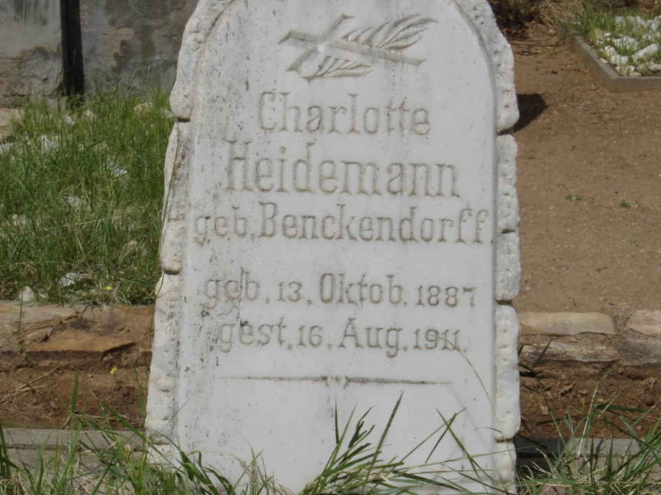 HEIDEMANN Charlotte nee BENCKENDOFF 1887-1911