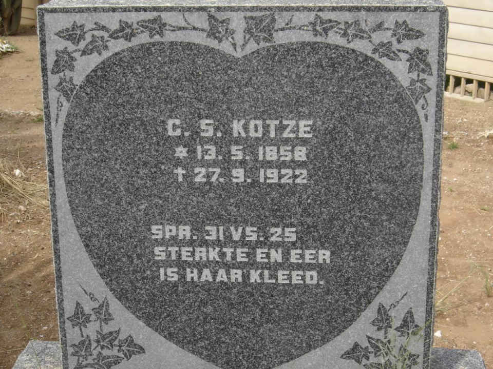 KOTZE C.S. 1858-1922