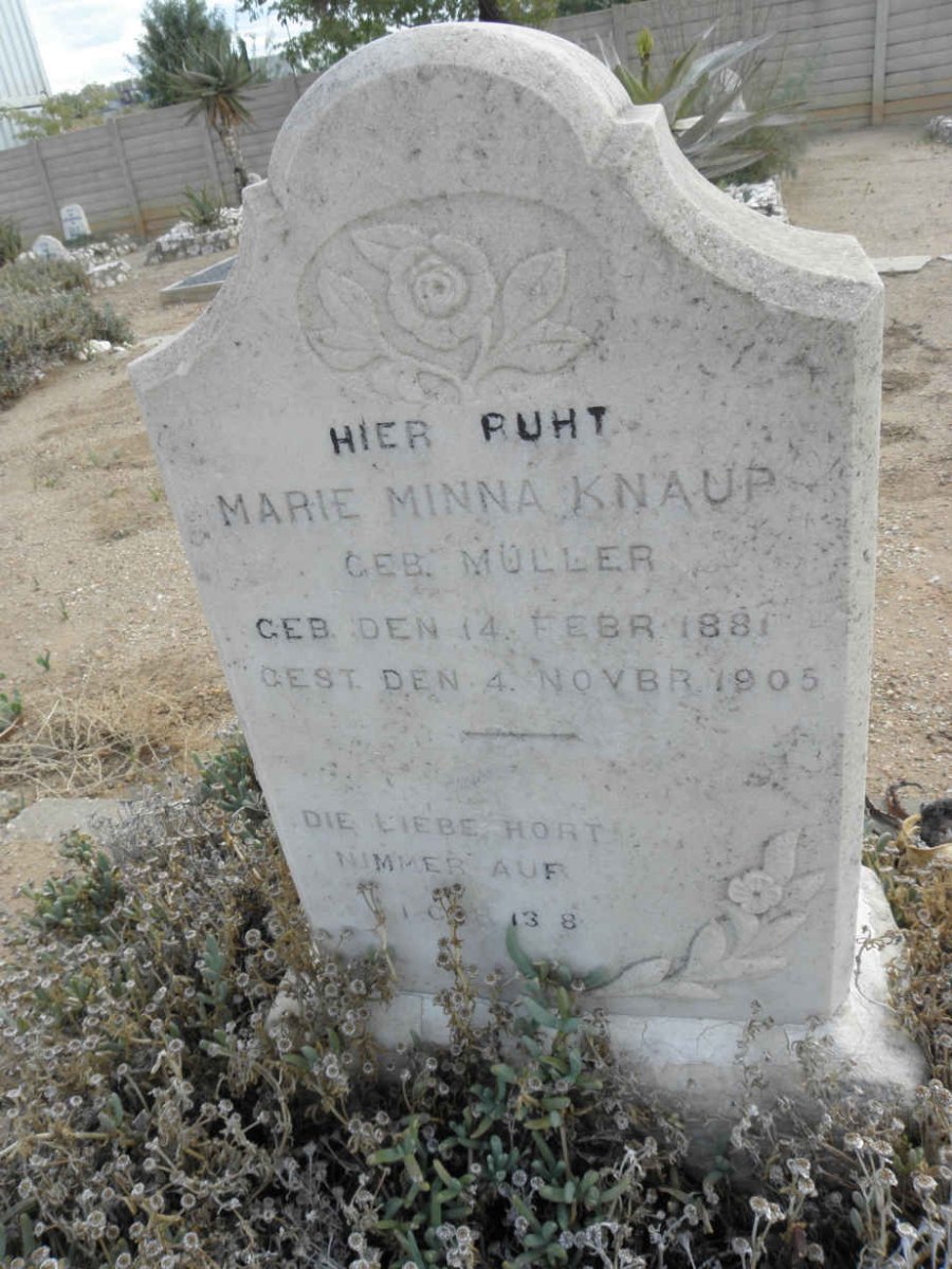 KNAUP Marie Minna nee MÜLLER 1881-1905