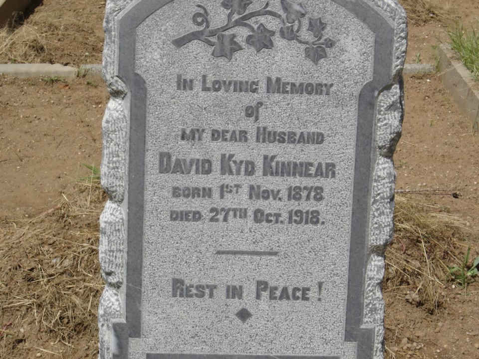 KINNEAR David Kyd 1878-1918