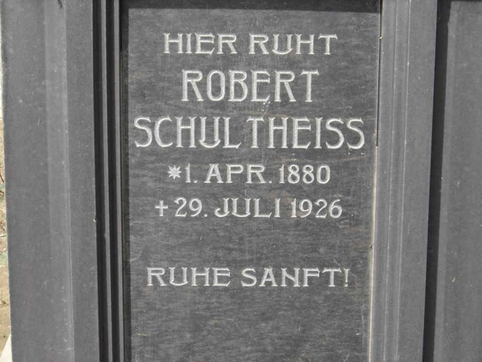 SCHULTHEISS Robert 1880-1926