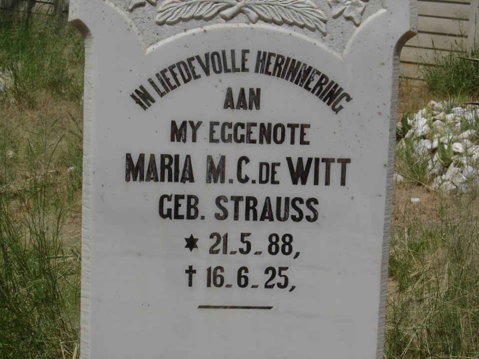 WITT Maria M.C., de nee STRAUSS 1888-1925