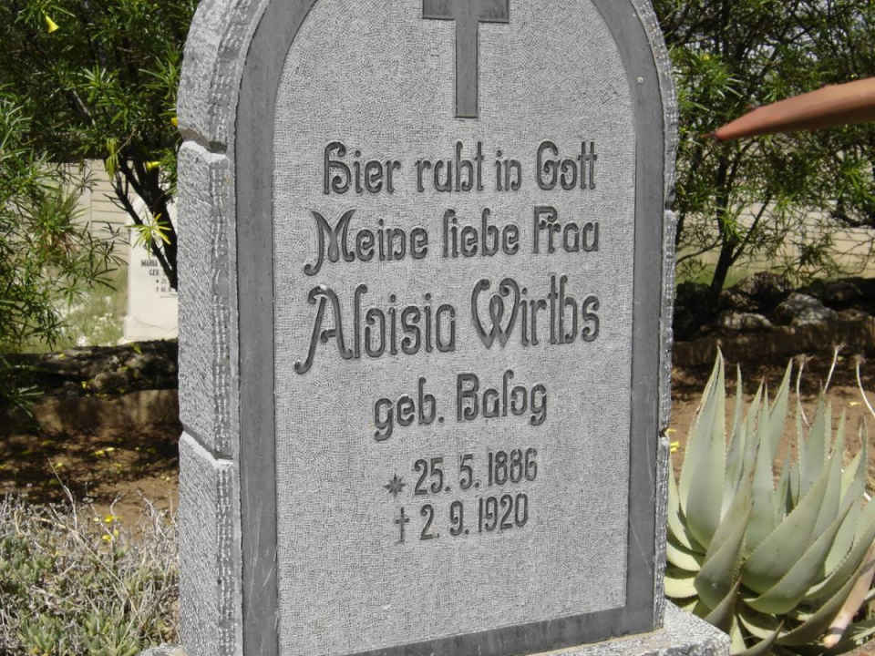 WIRTHS Aloisia nee BALOG 1886-1920