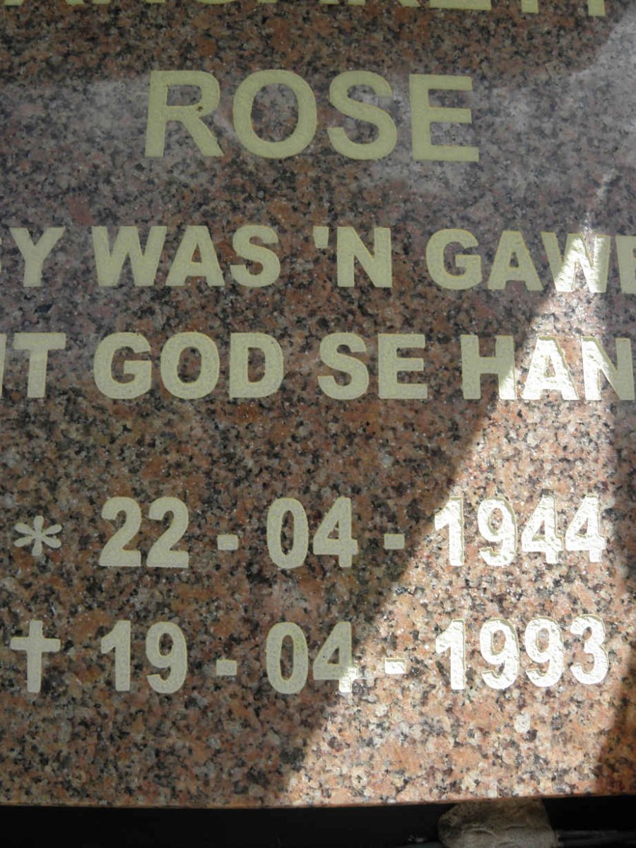 ? Rose  1944-1993 