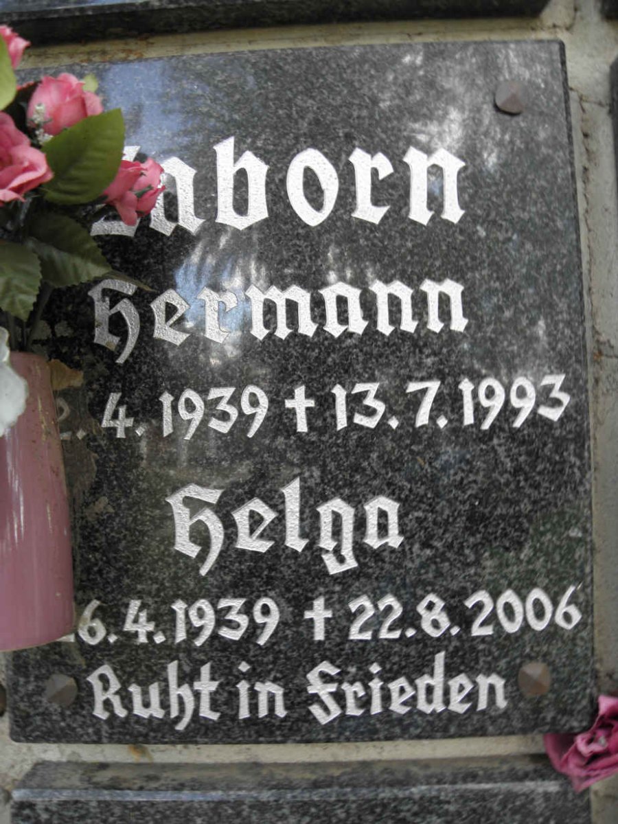 ? NBORN Herman 1939-1993 &amp; Helga 1939-2006
