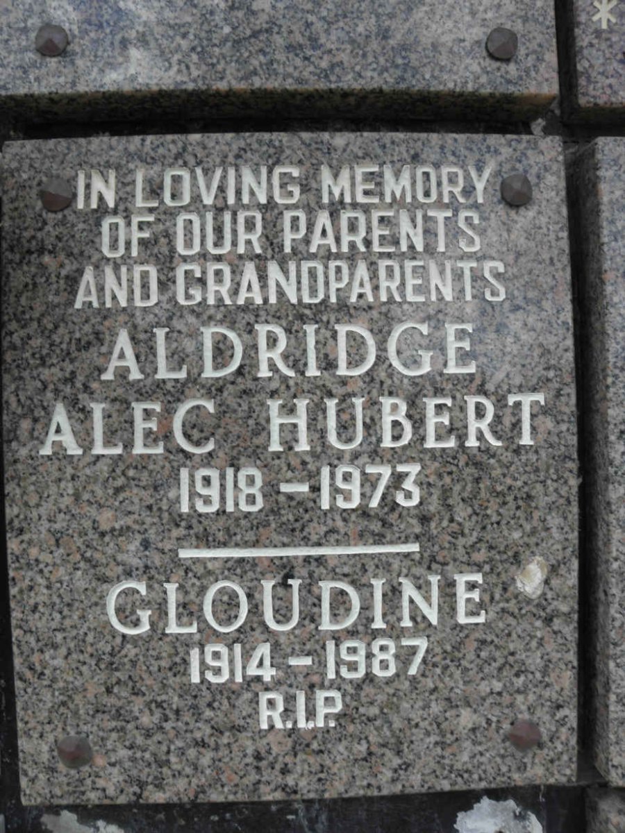 ALDRIDGE Alec Hubert 1918-1973 &amp; Gloudine 1914-1987