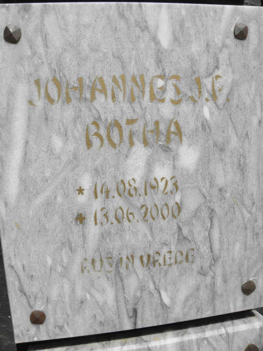 BOTHA Johannes J.P. 1923-2000