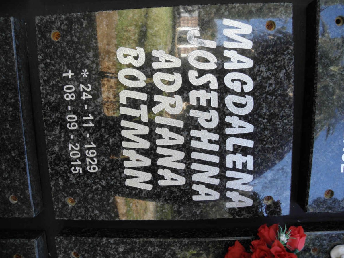 BOLTMAN Magdalena Josephina Adriana 1929-2015