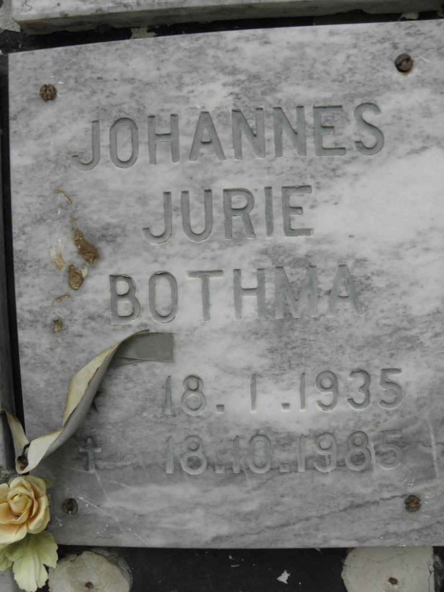 BOTHMA Johannes Jurie1935-1985