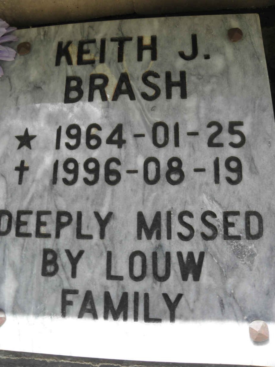 BRASH Keith J. 1964-1996