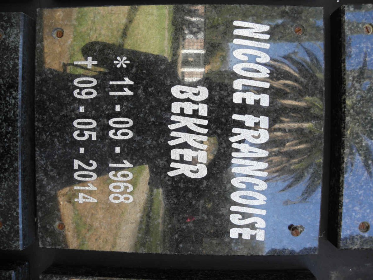 BEKKER Nicole Francoise 1968-2014